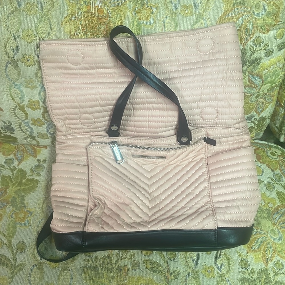 Pink Steve Madden tote that converts into backpack